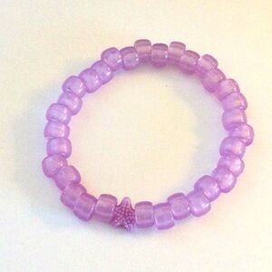 Purple Beaded Kids Bracelet